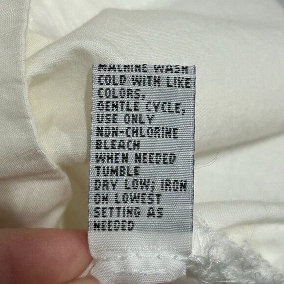 Appraisal White Cotton Blend 3/4 Sleeve Button-Up Shirt Jacket Size XL Casual - Picture 8 of 10